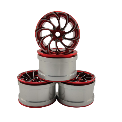 2.2'' Aluminum Beadlock Crawler Wheels 4pcs - Cool Fire 4pcs/set RED