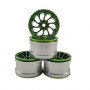2.2'' Aluminum Beadlock Crawler Wheels 4pcs - Cool Fire 4pcs/set GREEN