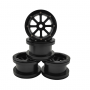 2.2'' Aluminum Beadlock Crawler Wheels 4pcs - Flower 4pcs/set BLACK