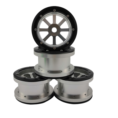 2.2'' Aluminum Beadlock Crawler Wheels 4pcs - Flower 4pcs/set SILVER