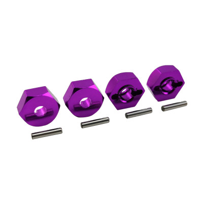 Wheel Hex Adaptor 12x5mm 1set/bag Purple