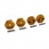 Wheel Hex Adaptor 12x5mm 1set/bag Gold
