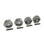 Wheel Hex Adaptor 12x5mm 1set/bag Silver