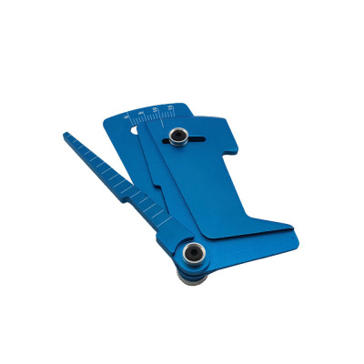RC Car Ride Height Gauge
For 1/10 RC Car 
DTEL01025A: Blue
CNC Aluminum Suspension Ride Height & Camber Gauge Tool Red