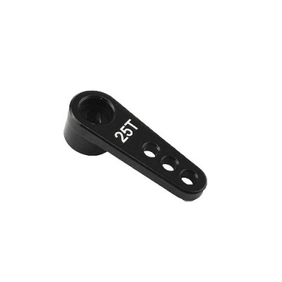 Aluminum RC Servo Horns - 25T 28mm, L20/16/12mm, Black