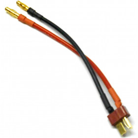 T Plug Male To 4.0 mm Gold Plated Banana Plug 16AWG Silicone Wire 
L300mm

1pcs/bag (1pcs)