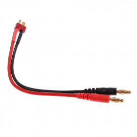 T Plug Male To 4.0 mm Gold Plated Banana Plug 16AWG Silicone Wire 
L300mm

1pcs/bag (1pcs)