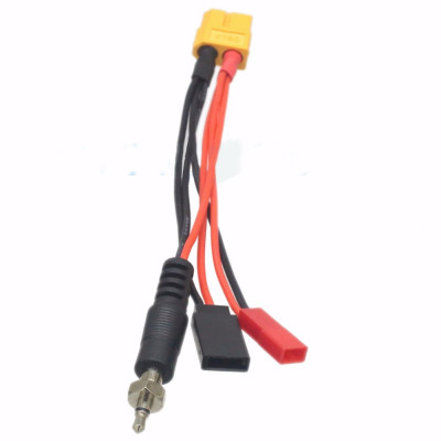 XT60 To JST, FUTABA, Glow Plug  
22AWG Silicone wier L150mm

1pcs/bag (1pcs)