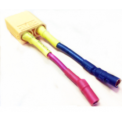 Connector XT90 Female To 2pcs 5.0mm Banana Plug Female (12AWG Silicone Wire, L50mm)
1pcs/bag (1pcs)