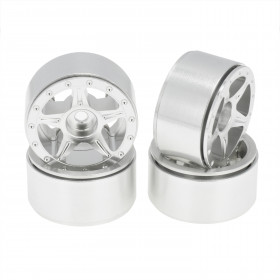 Axial SCX24 CNC Aluminum Starfish-Pro Beadlock Wheels 4pcs/set Dia 28mm, Height 14.5mm
A:White X1
B:Black X1
