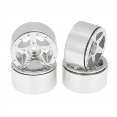 Axial SCX24 CNC Aluminum Starfish-Pro Beadlock Wheels 4pcs/set Dia 28mm, Height 14.5mm
A:White X1
B:Black X1