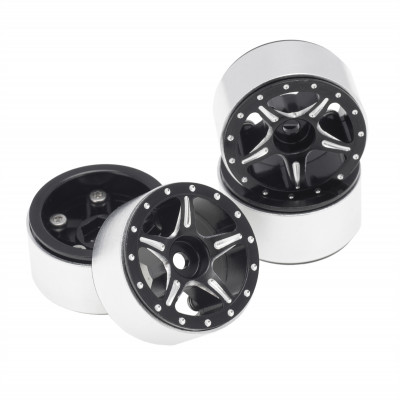 Axial SCX24 CNC Aluminum Starfish Beadlock Wheels 4pcs/set Dia 28mm, Height 14.5mm
 
A:Black X1