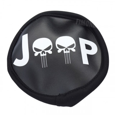 Däckskydd till RC bil i handgjort konstläder - 100-120mm - JEEP döskallar