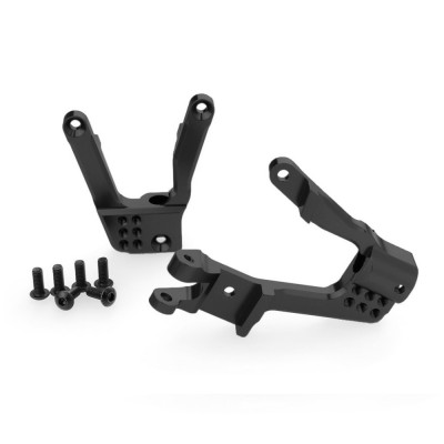 Främre stötdämpartorn i aluminium till Axial SCX 10 II - Svart