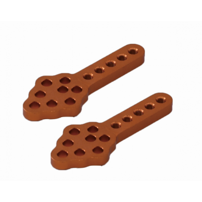 Justerbart stötdämparfäste i eloxerad aluminium 2st/set - Orange