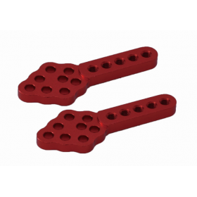 Justerbart stötdämparfäste i eloxerad aluminium 2st/set - Röd