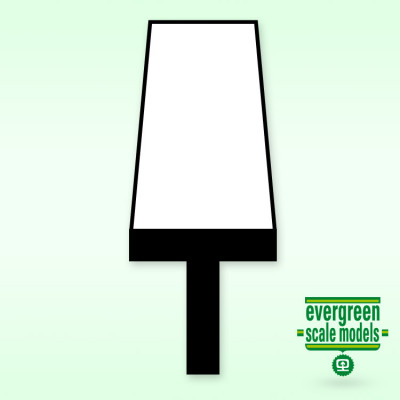 EVERGREEN - T-Profil 1.4x1.4x0.5mm 35cm lång (4) - EVERGREEN