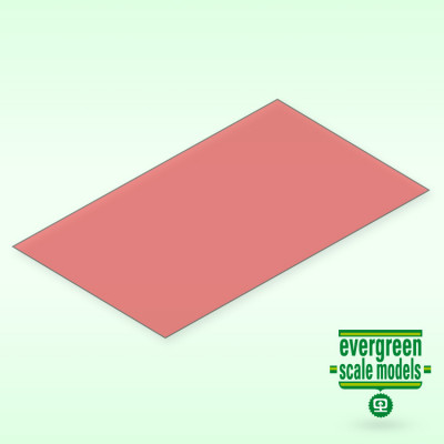 EVERGREEN - Skiva Röd transparent 0.25x150x300 mm (2) - EVERGREEN
