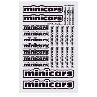 MINICARS - Dekal Minicars (1 ark med 26st dekaler) - MINICARS