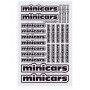 MINICARS - Dekal Minicars (1 ark med 26st dekaler) - MINICARS