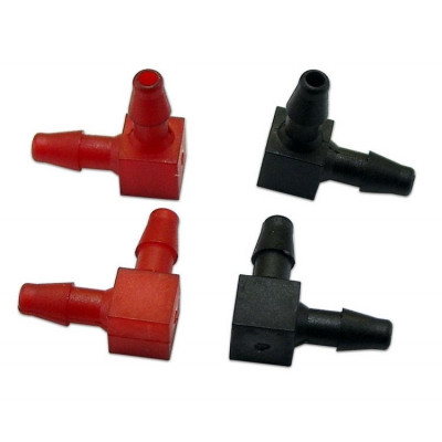 ROBART - L-koppling, 90-graders vinkelnippel plast 1/8'' (4) - ROBART