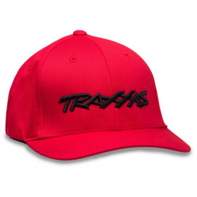 TRAXXAS - Keps Svängd Skärm Röd Traxxas Logo S-M - TRAXXAS
