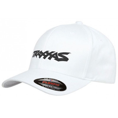 TRAXXAS - Keps Svängd Skärm Vit Traxxas Logo L-XL - TRAXXAS
