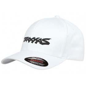 TRAXXAS - Keps Svängd Skärm Vit Traxxas Logo S-M - TRAXXAS