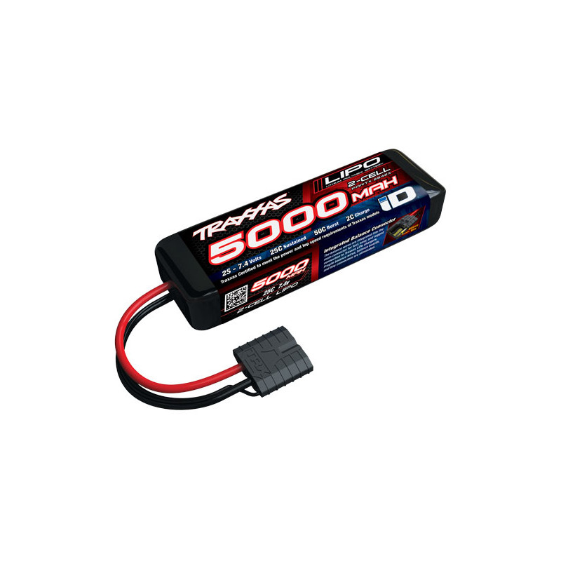 Li-Po Batteri 2S 5000mAh med iD-Kontakt 7.4V 25C Kort