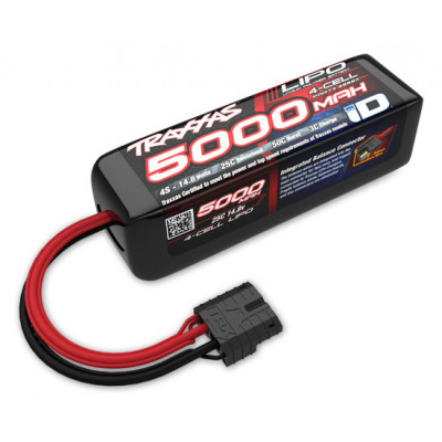 TRAXXAS - Li-Po Batteri 4S 14,8V 5000mAh 25C iD-Kontakt (Kort)* UTGÅTT - TRAXXAS