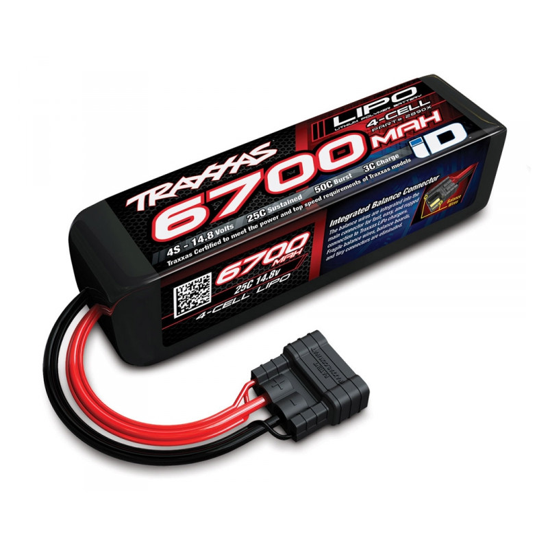 4S LiPo Batteri 6700mAh med iD-kontakt 14.8V 25C