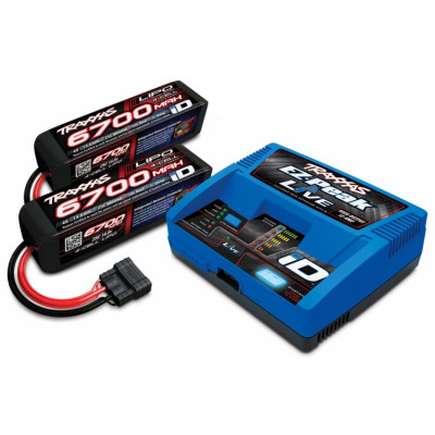 TRAXXAS - Laddare EZ-Peak Live 12A och 2 x 4S 6700mAh Combo* UTGÅTT - TRAXXAS