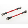 Turnbuckles 59mm Komplett Aluminium Röd (2)-TRAXXAS-3139X
