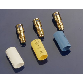 TRAXXAS - Bullet Kontakt Hane 3,5mm med Krympslang (3) - TRAXXAS