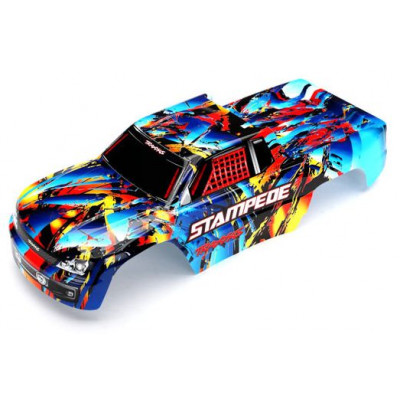 TRAXXAS - Kaross Stampede Rock´n´Roll Målad - TRAXXAS