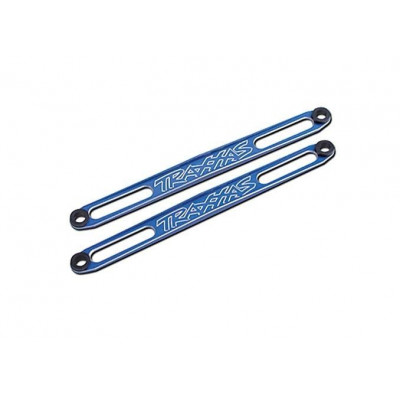 TRAXXAS - Batterihållare Aluminium Blå (2) (E-Maxx äldre) - TRAXXAS