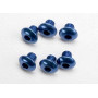 TRAXXAS - Skruv M4x4mm Kullrig Insex Alu Blå (6) - TRAXXAS