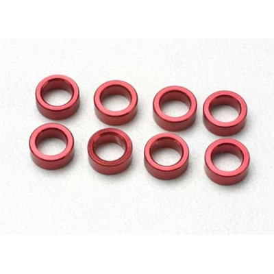 TRAXXAS - Distanser Aluminium Röd (8) - TRAXXAS