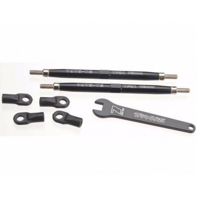 TRAXXAS - Turnbuckle Styrstag 112mm Komplett Alu Svart (2) E/T-Maxx - TRAXXAS