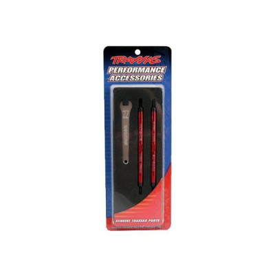 TRAXXAS - Turnbuckle Styrstag 112mm Komplett Alu Röd (2) E/T-Maxx - TRAXXAS