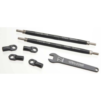 TRAXXAS - Turnbuckle Toe-In Bak 124mm Komplett Alu Svart (2) E/T-Maxx - TRAXXAS