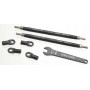 TRAXXAS - Turnbuckle Toe-In Bak 124mm Komplett Alu Svart (2) E/T-Maxx - TRAXXAS