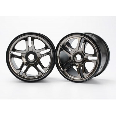 TRAXXAS - Fälg Split-Spoke Svart Krom (17mm) 3.8&quot