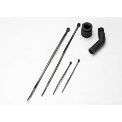 TRAXXAS - Avgasslang Set Svart - TRAXXAS