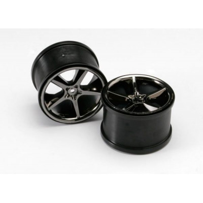 TRAXXAS - Fälg Gemini Svart Krom (14mm) 3.8&quot