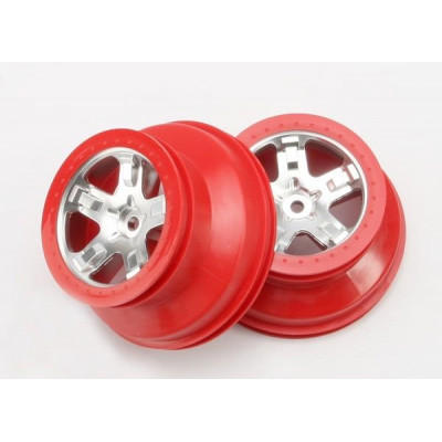 TRAXXAS - Fälg SCT Matt Krom-Röd 2.2/3.0&quot