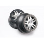 TRAXXAS - Fälg SCT Split-Spoke Matt Krom-Svart 2WD Fram (2) - TRAXXAS