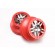 TRAXXAS - Fälg SCT Split-Spoke Matt Krom-Röd 2WD Fram (2) - TRAXXAS