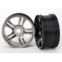 TRAXXAS - Fälg Split-Spoke Svart Krom Bak (2) XO-1 - TRAXXAS