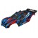 TRAXXAS - Kaross Rustler 4x4 Blå/Röd (Komplett med Karossfästen) - TRAXXAS